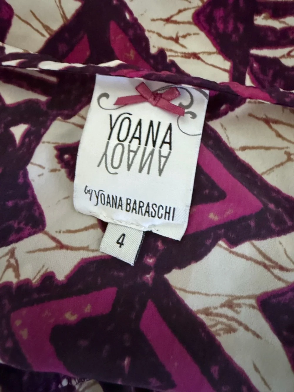 Yoana Baraschi Pink and White Floral Mini Dress - Picture 6 of 7